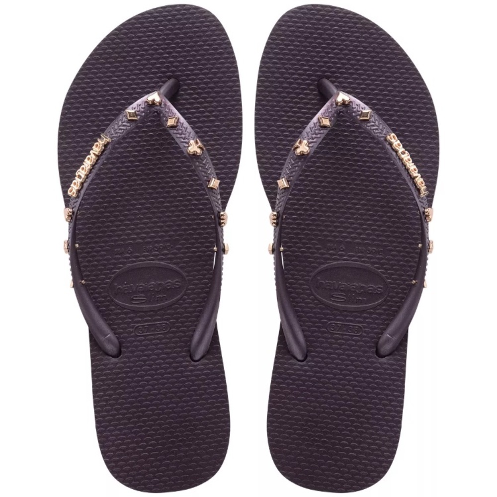 HAVAIANAS AUBERGINE SLIM HARDWARE SPECIAL EDITION